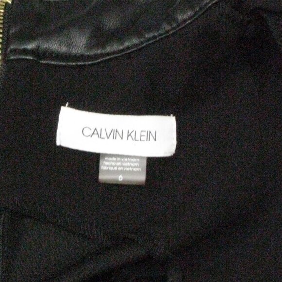 NWOT Calvin Klein Black Sleeveless Back Zip Dress Size 6 - Picture 6 of 6